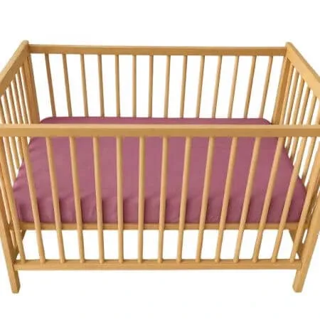 Cearceaf cu elastic dublat 2 in 1 din bumbac, cu interior impermeabil, 60x120 cm, Mov, Twindeco — preț și oferte