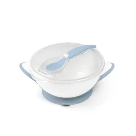 Castron cu ventuza si lingurita, Albastru, 6 luni+, Babyono — preț și oferte