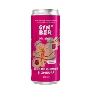 Bere cu ghimbir si zmeura 0% alcool, 330 ml, Rayam