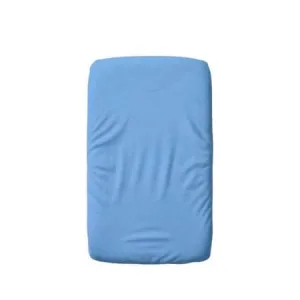 Cearceaf cu elastic dublat 2 in 1 din bumbac, cu interior impermeabil, 50x90 cm, Albastru, Twindeco
