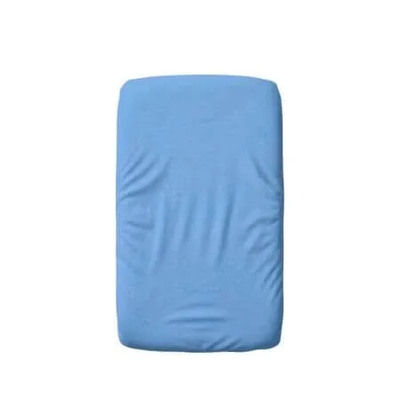 Cearceaf cu elastic dublat 2 in 1 din bumbac, cu interior impermeabil, 50x90 cm, Albastru, Twindeco — preț și oferte