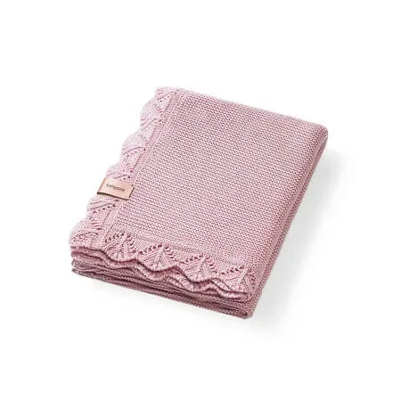 Patura tricotata din bambus, 75 x 100 cm, Roz, Babyono — preț și oferte