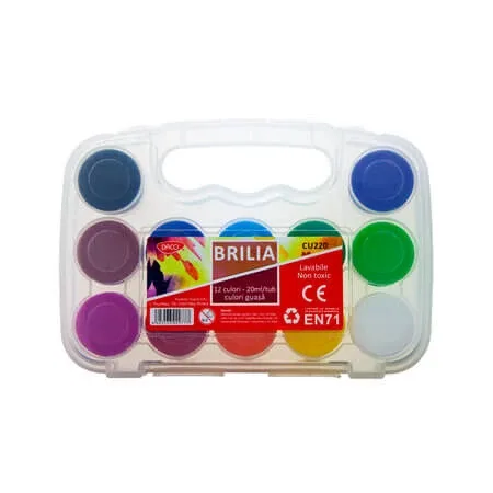 Set 12 culori lavabile Brilia, Daco — preț și oferte