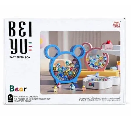 Cutie pentru pastrarea dintisorilor de lapte, Albastru, Ursulet, 3 ani+, OEM — preț și oferte