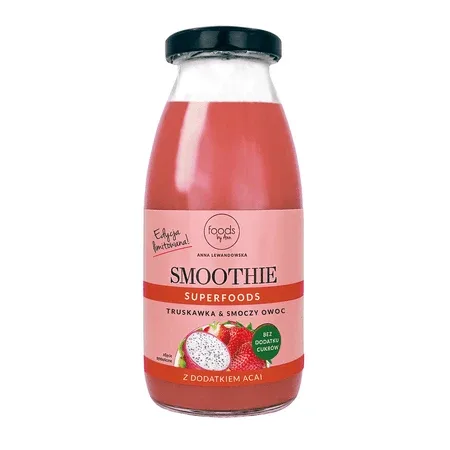 Smoothie de Capsuni, Coacaze rosii & Fructul Dragonului, 250 ml, Foods by Ann — preț și oferte