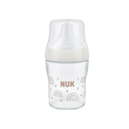 Biberon din sticla cu controlul temperaturii Perfect Match, 120 ml, Flux S, Rainbow, Nuk — preț și oferte