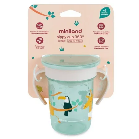 Cana de tranzitie antiscurgere, Jungle, 6 luni+, 1 bucata, Miniland — preț și oferte