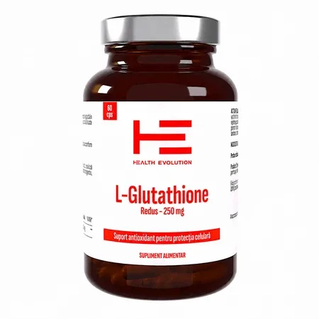 L-Glutation Redus, 250 mg, 60 capsule, Health Evolution — preț și oferte