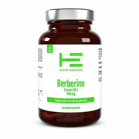 Berberina Extract, 500 mg, 60 capsule, Health Evolution — preț și oferte