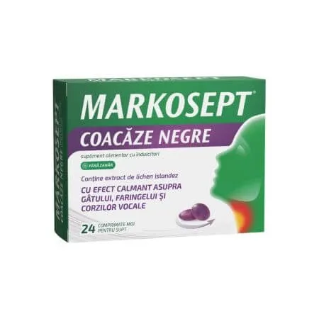 Markosept, Coacaze negre, 24 comprimate moi, Fiterman Pharma — preț și oferte