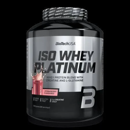 Pudra proteica Iso Whey Platinum, Strawberry, 1816 g, BioTechUSA — preț și oferte