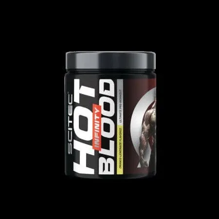 Pre workout cu cofeina Hot Blood Infinity, Orange-Lemonade, 350 g, Scitec Nutrition — preț și oferte