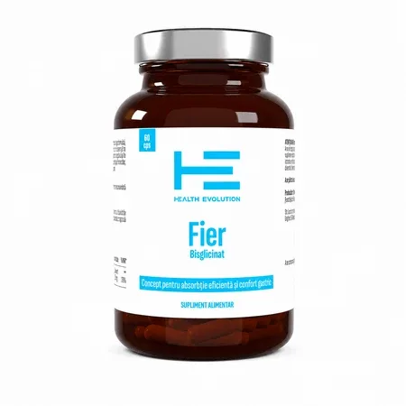 Fier Bisglicinat, 60 capsule, Health Evolution — preț și oferte