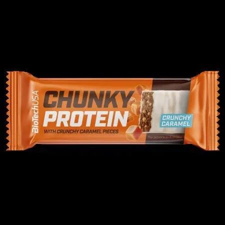 Baton proteic Chunky Protein, Caramel, 50 g, BioTechUSA — preț și oferte