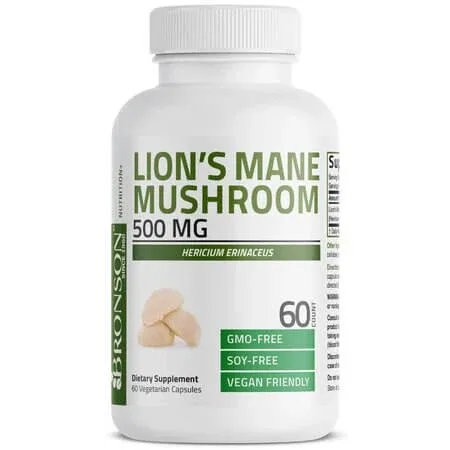 Ciuperca Coama Leului, 500 mg, 60 capsule, Bronson — preț și oferte