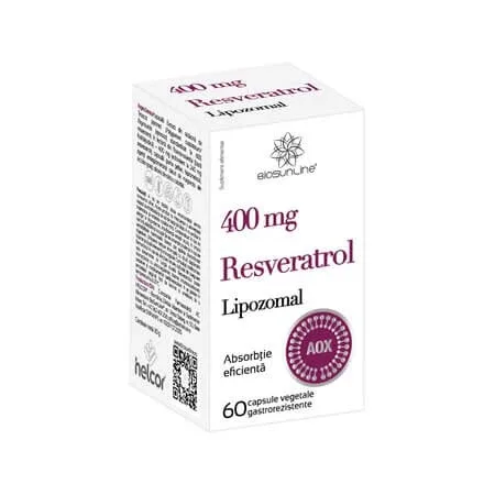 Resveratrol Lipozomal, 400 mg, 60 capsule, Biosunline — preț și oferte