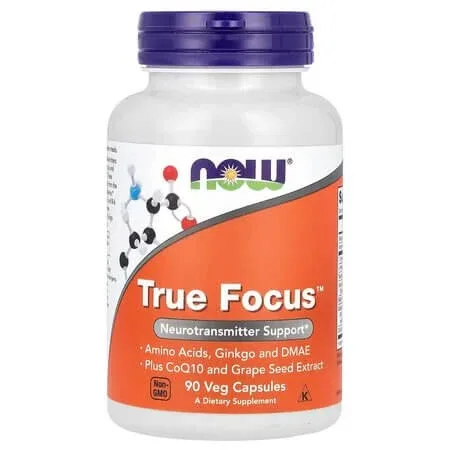 True Focus, 90 capsule vegetale, Now Foods — preț și oferte