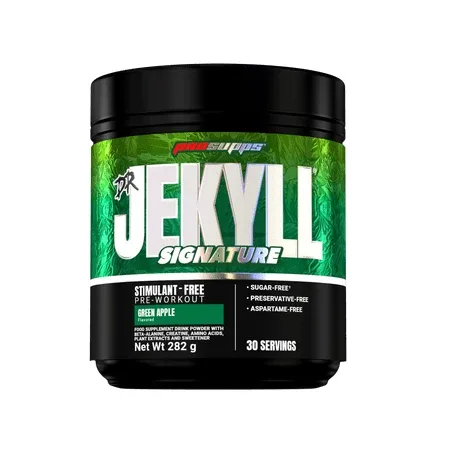 Pre-workout fara cofeina Dr Jekyll Signature, Green Apple, 282 g, Prosupps — preț și oferte