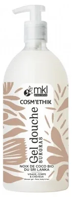 MKL Green Nature Cosm'Ethik Gel de duș hidratant cu nucă de cocos din Sri Lanka 1 L