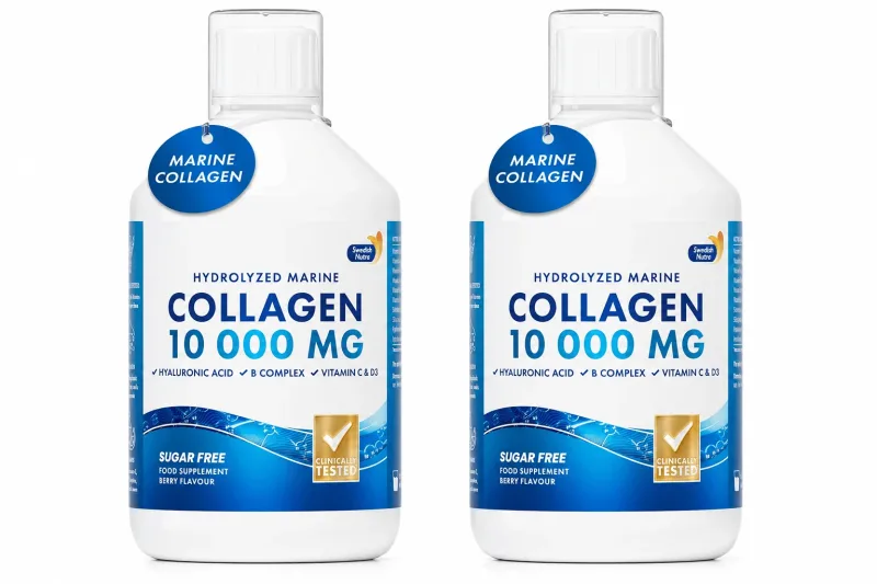 Colagen Marin Hidrolizat 10000 mg, 2 x 500 ml, Swedish Nutra — preț și oferte