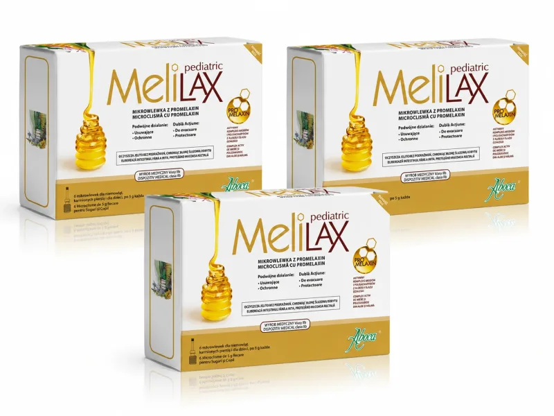 MeliLax microclisme  cu propolis Pediatric, 3x6 bucăți, Aboca — preț și oferte