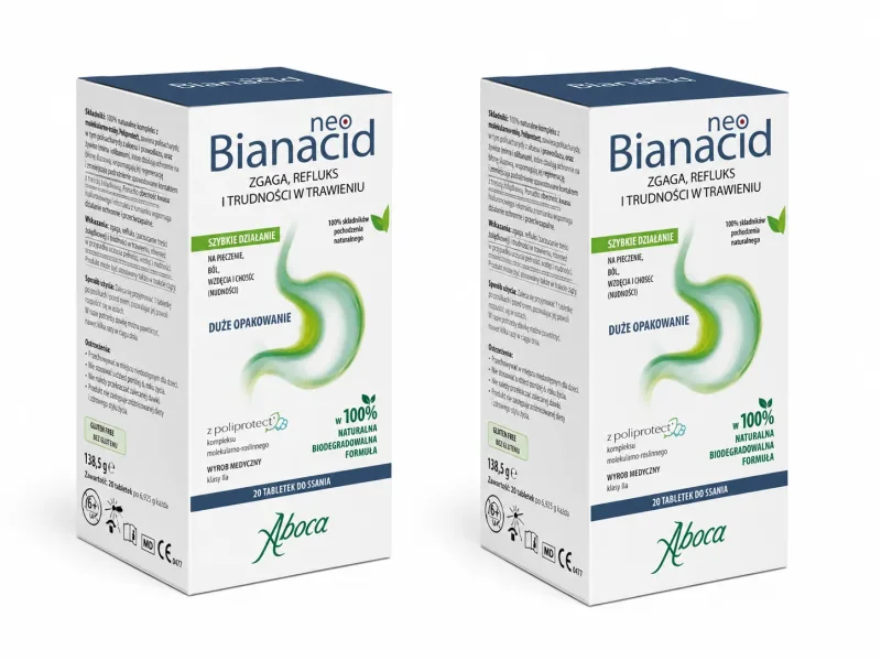 NeoBianacid, 2 x 70 de comprimate - reflux și dificultăți digestive, Aboca — preț și oferte