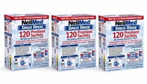 Sinus Rinse Kit, Supliment pentru irigarea sinusurilor pentru adulți, 3x120 pliculețe