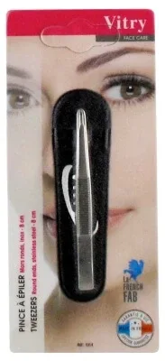 Vitry Face Care – Pensetă cu vârfuri rotunde, 8 cm