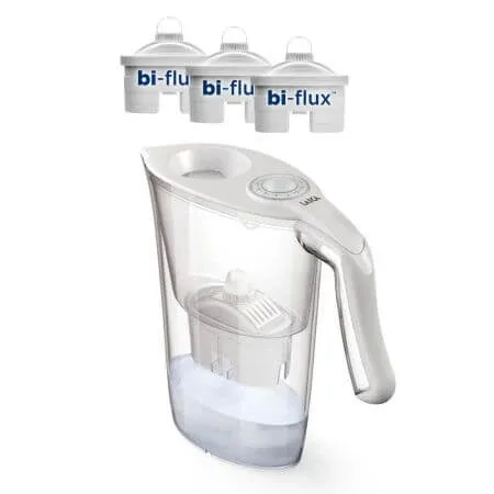 Cana filtranta de apa, Norma, 2.3 litri + 3 cartuse filtrante, Laica — preț și oferte