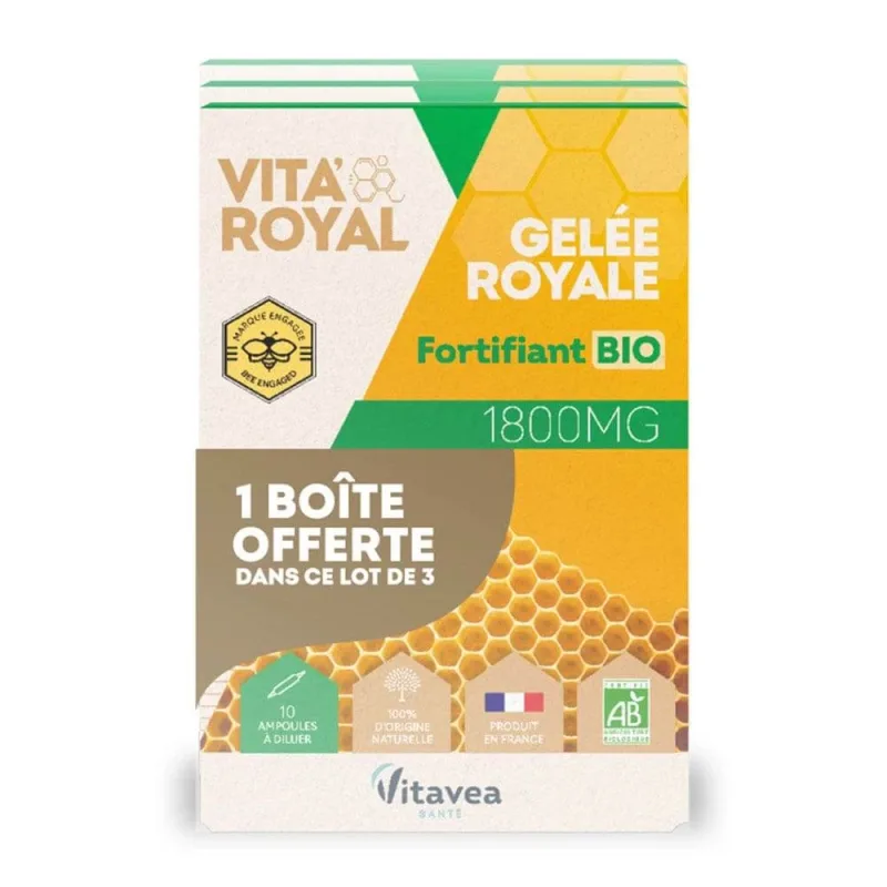 Vitavea Santé Vita'Royal Organic Royal Jelly Fortifiant 3x10 flacoane — preț și oferte