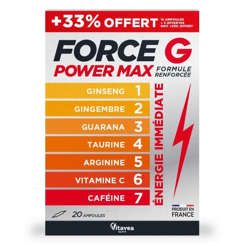 Vitavea Santé Force G Power Max Energie instantanee 20 fiole — preț și oferte