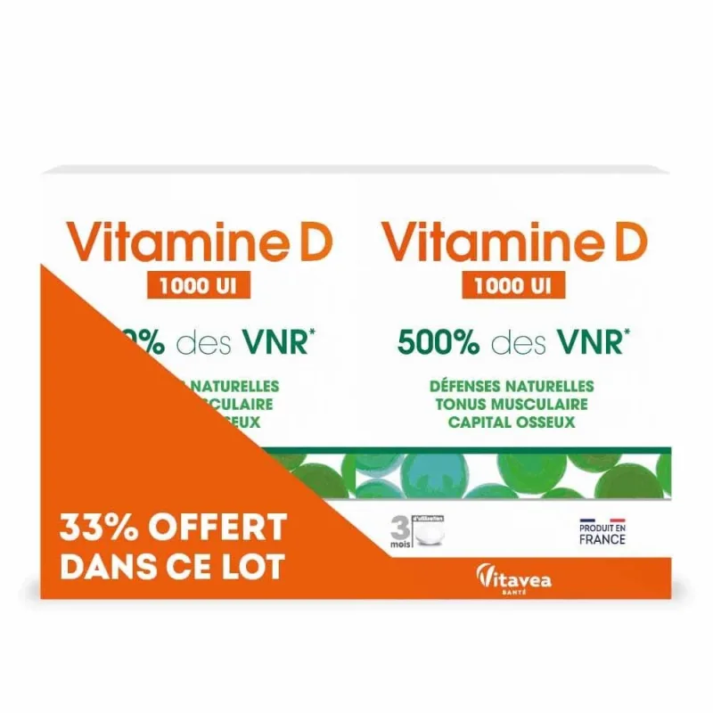 Vitavea Santé Vitamine D 500% NRV 2x90 comprimate — preț și oferte