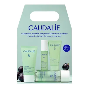 Caudalie Vinopure Starter Kit, gel de curățare facială, 30 ml + toner, 50 ml + ser pentru imperfecțiuni, 10 ml + fluid matifiant și hidratant, 15 ml