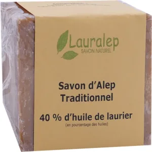 LAURALEP SĂPUN TRADIȚIONAL DIN ALEP 200 G 40% ULEI DE LAUR