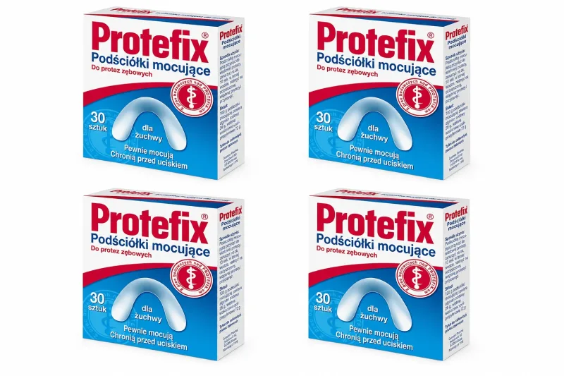 Foi adezive pentru proteze dentare Protefix, 4x30 bucăți, Alb — preț și oferte