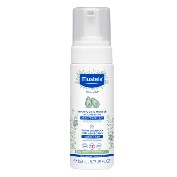 Sampon spuma pentru nou nascuti impotriva scuamelor de lapte, Mustela | 150 ml — preț și oferte
