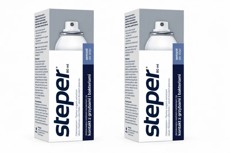 Steper, spray antifungic pentru picioare și unghii, 2x80 ml AFLOFARM — preț și oferte