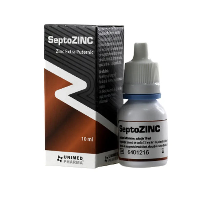 Solutie izotonica SeptoZINC, Unimed Pharma | 10 ml — preț și oferte