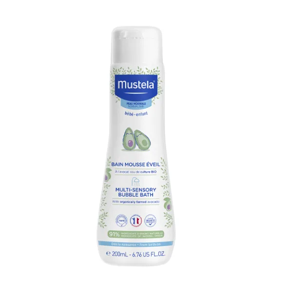 Spuma de baie Multi-Senzoriala cu Avocado Organic, Mustela | 200 ml — preț și oferte