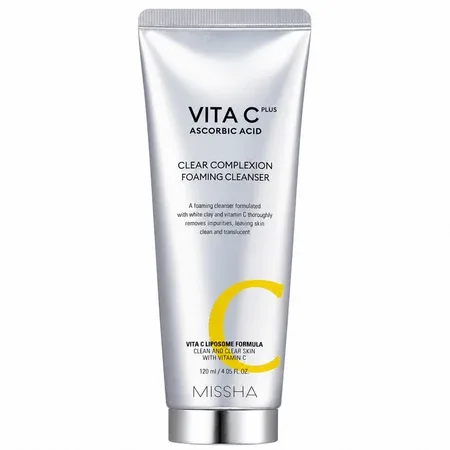 Spuma de curatare cu Argila alba si Vitamina C, 120 ml, Missha — preț și oferte