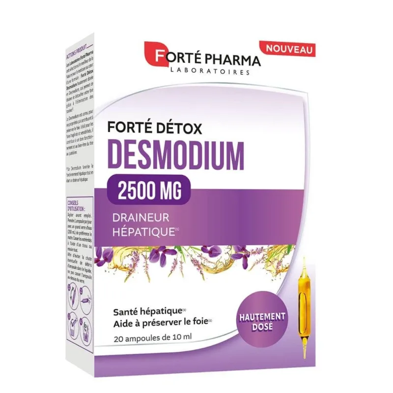 Forté Pharma FortéDétox Desmodium ficat 2500 MG 20 fiole — preț și oferte