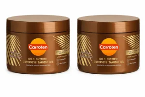 Carroten Gold Shimmer Gel Intensiv pentru Bronzare a Corpului cu Pigment 2x150ml