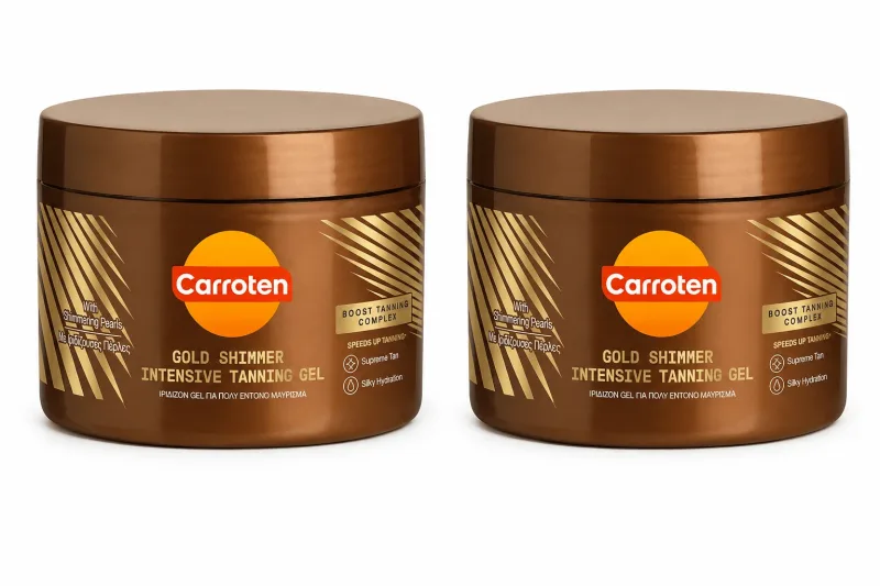Carroten Gold Shimmer Gel Intensiv pentru Bronzare a Corpului cu Pigment 2x150ml — preț și oferte