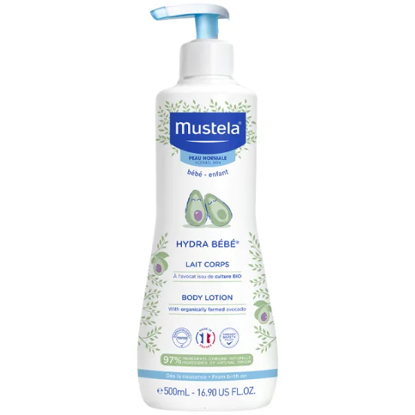 Lotiune de Corp Hydra Bebe cu Avocado Organic, Mustela | 500 ml — preț și oferte