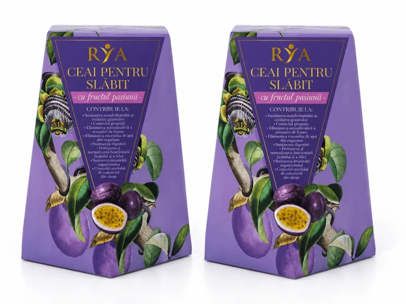 Ceai pentru slăbit cu fructul pasiunii, 2x60 g, Rya Vita   — preț și oferte