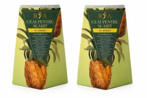 Ceai pentru slabit cu ananas, 2x60 g, Rya Vita