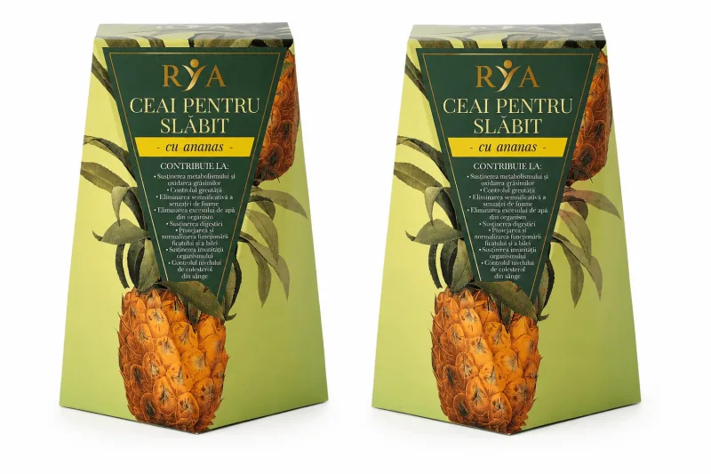Ceai pentru slabit cu ananas, 2x60 g, Rya Vita — preț și oferte