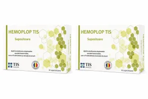Supozitoare cu propolis Hemoplop Tis, 2x10 bucăți, Tis Farmaceutic