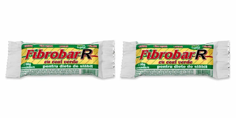 Baton Fibrobar-R cu Ceai Verde, 2x50 g, Redis Nutritie — preț și oferte