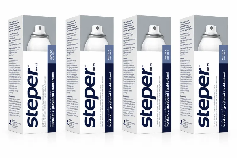 Steper, spray antifungic pentru picioare și unghii, 4x80 ml AFLOFARM — preț și oferte
